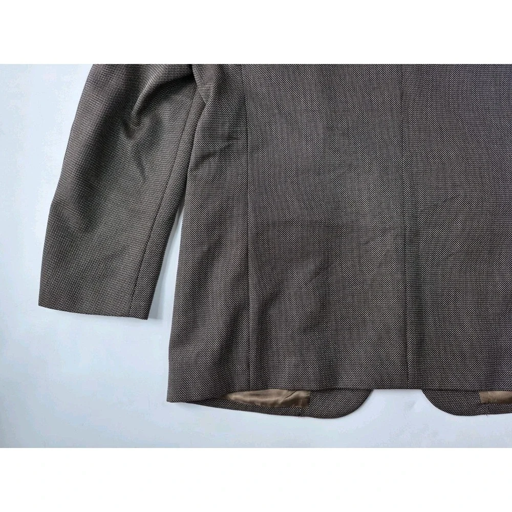 Pronto Uomo Mens Wool Silk Sport Coat 42R Brown Multi 3 Button Blazer Italy Look